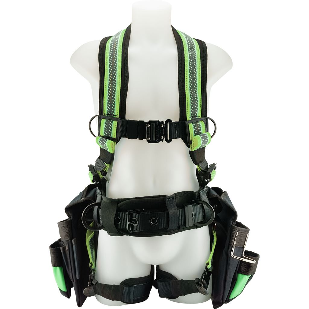 PrimeGrip COLOSSUS TRU-VIS Utility Harness with Tool Bags – WORK N
