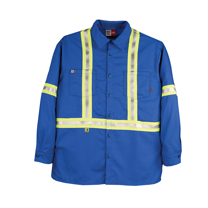 Chemise de travail industrielle ignifuge Big Bill avec matériau réfléchissant - 235US7