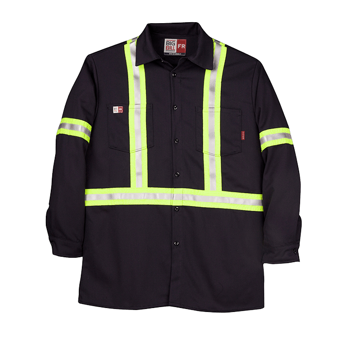 Chemise de travail industrielle ignifuge Big Bill avec matériau réfléchissant - 235US7