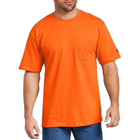Dickies Mens Orange Short-Sleeve Cool & Dry Pocket T-Shirt