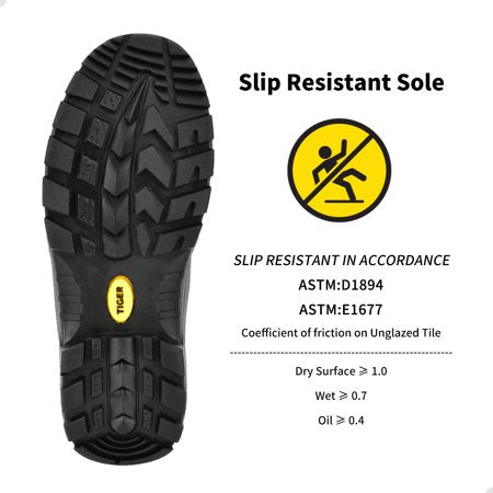 Botte de travail Tiger Safety pour hommes, sans métal, homologuée CSA, 6 po - 5977