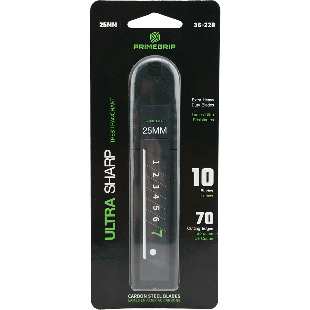 Lames de rechange PrimeGrip 18,25 mm pour couteau cassable - 10 PACK