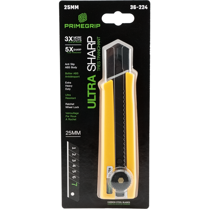 Primegrip 25 MM Ultra Sharp Straight Grip Snap-Off Knife 36-224