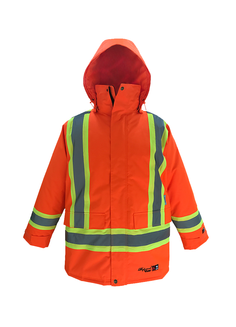 Viking® Professional® FR Insulated Freezer Journeyman 300D Trilobal Rip-Stop Hi-Vis Parka Jacket 3957FRJ