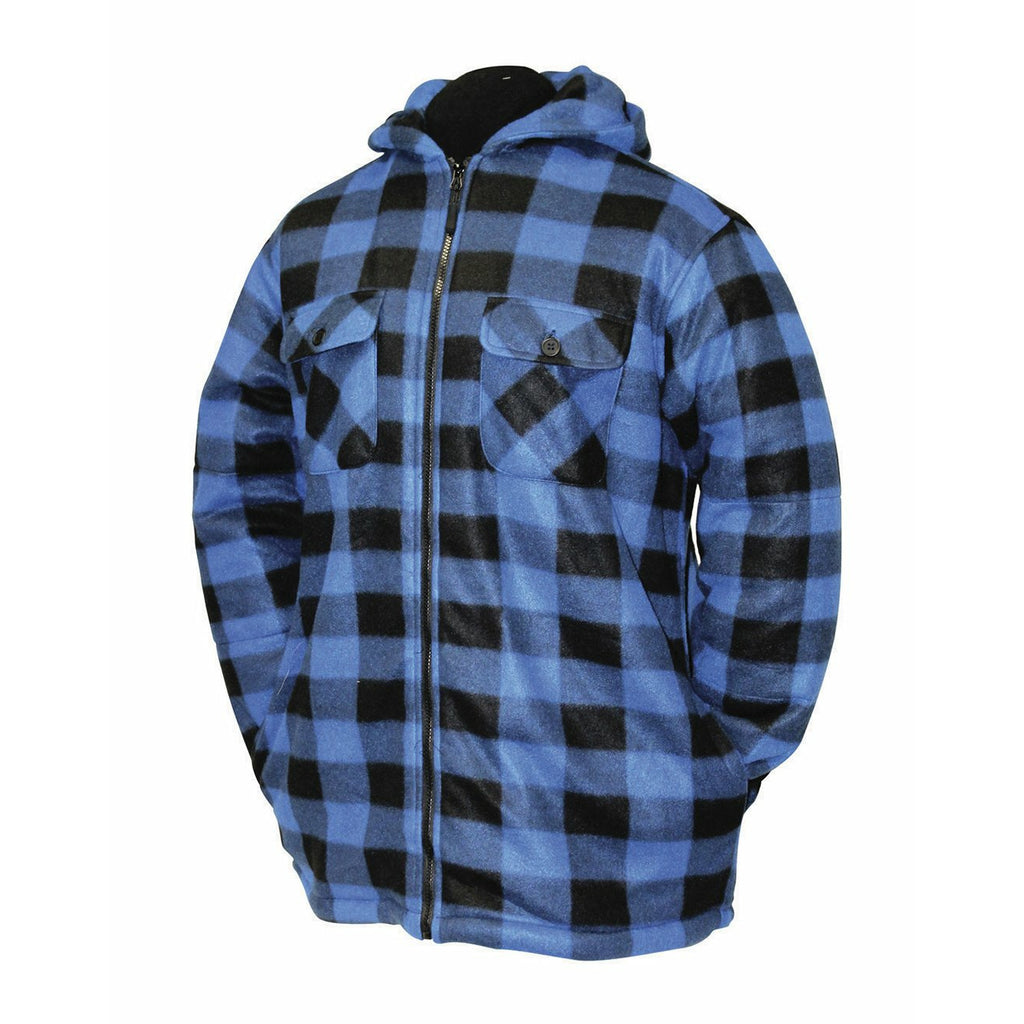 FORCEFIELD Red Plaid Hooded Quilted Flannel Shirt Jacket (Small) :  : Clothing, Shoes & Accessories
