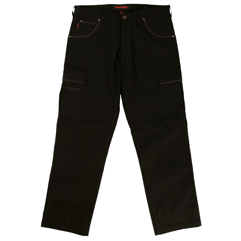 Tough Duck  Relaxed Fit Fleece Lined Flex Twill Cargo Pant with