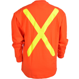 Viking®Long Sleeve 100% Cotton Orange Hi-Vis T-Shirt 6017 O