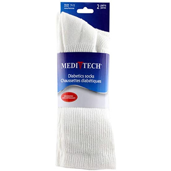 MEDI-TECH Lot de 2 paires de chaussettes pour diabétiques pour homme