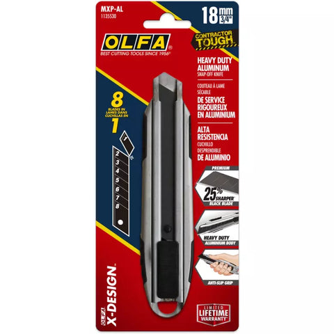 OLFA Die-Cast Aluminum Handle Auto-Lock Knife 18mm MXP-AL 1135530