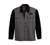 Harley Davidson Men's Mechanic Longsleeve Colorblocked Shirt