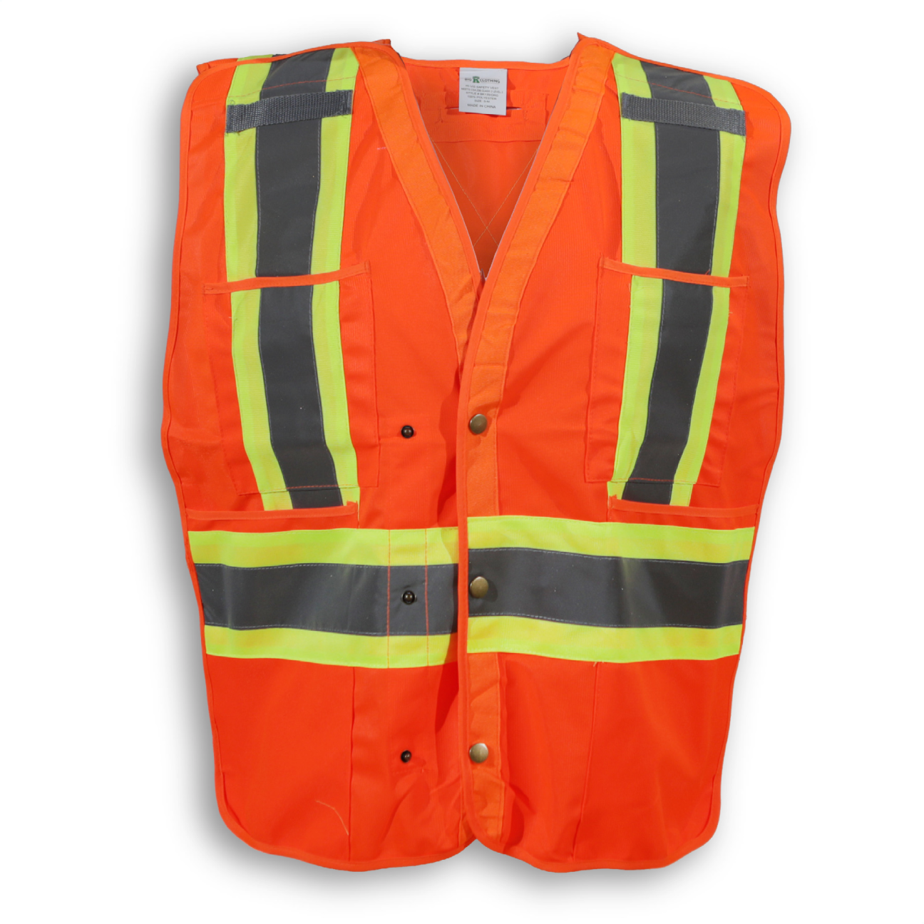 BIG K Solid Poly Tear Away Hi-Vis Vest BK139