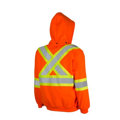 GROUND FORCE® Sweat à capuche haute visibilité pour circulation routière avec capuche amovible TH3
