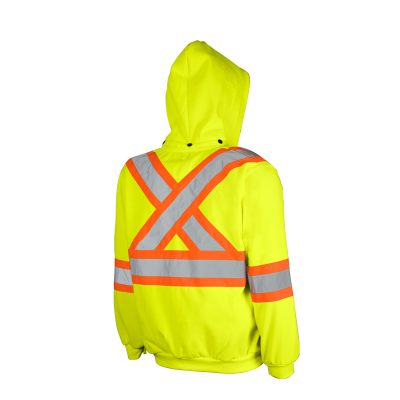 GROUND FORCE® Sweat à capuche haute visibilité pour circulation routière avec capuche amovible TH3