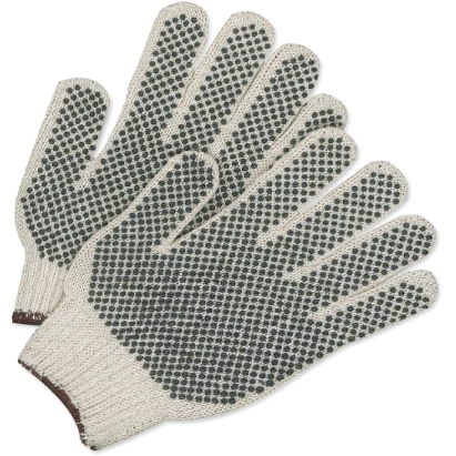 String knit (PVC dots) work gloves - worknwear.ca
