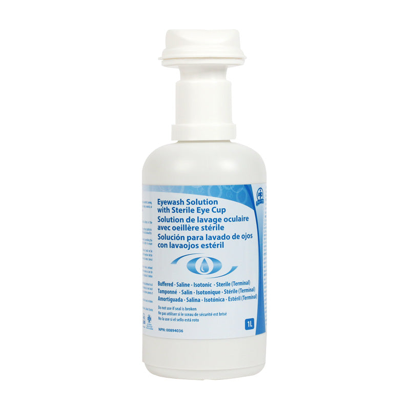 PIO Eyewash Solution with Sterile Eye Cup, 1L - F4601169
