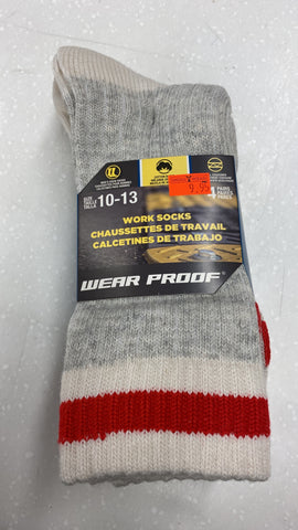 WEAR PROOF Men's 4 Pack Cotton Blend Crew Socks