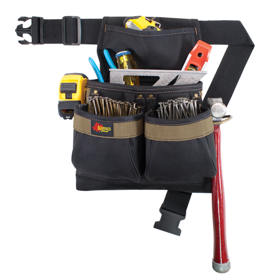 Kuny's 5 Pocket Framer's Nail & Tool Bag With Poly Web Belt - PK1836