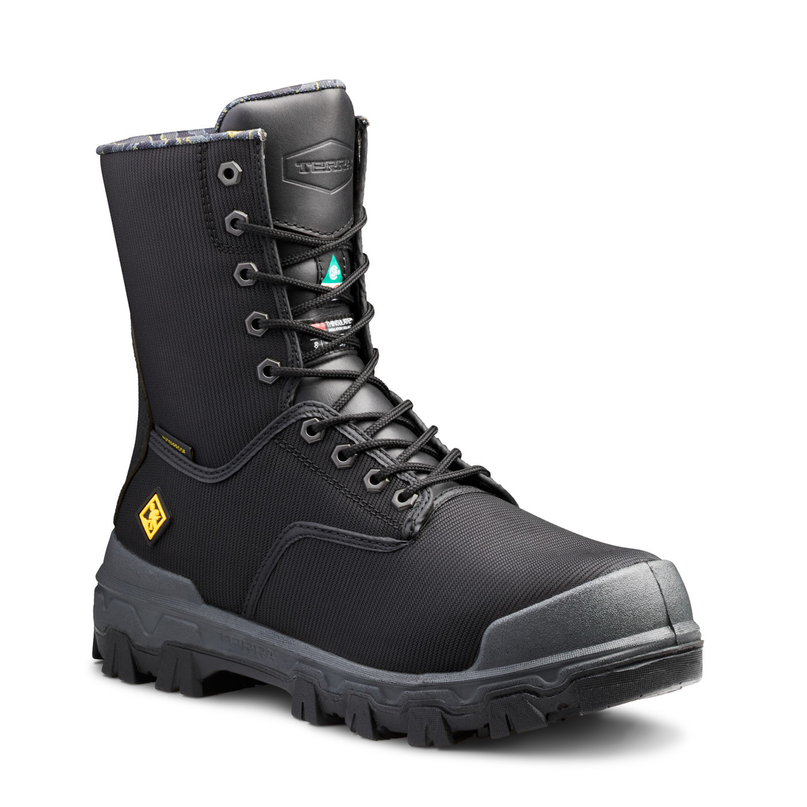 Bota de trabajo Terra para hombre Sentry 2020 de nylon de 8" CSA - TR0A4NRCBLK