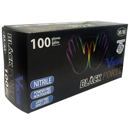 Viking® Black Forte™ Disposable Nitrile Gloves 34605