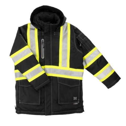Tough Duck Down Filled Hi Vis Parka Jacket SJ39 WORK N WEAR