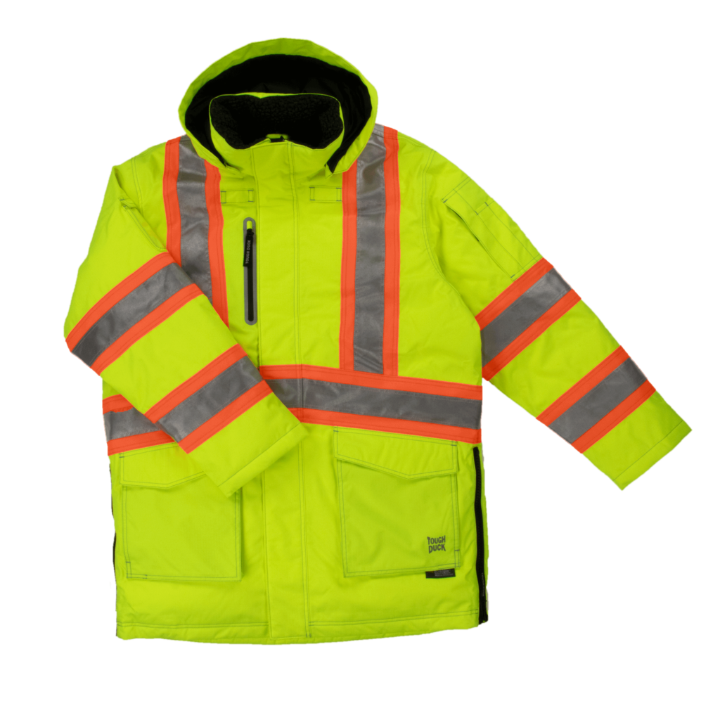 Tough Duck Down Filled Hi-Vis Parka Jacket SJ39