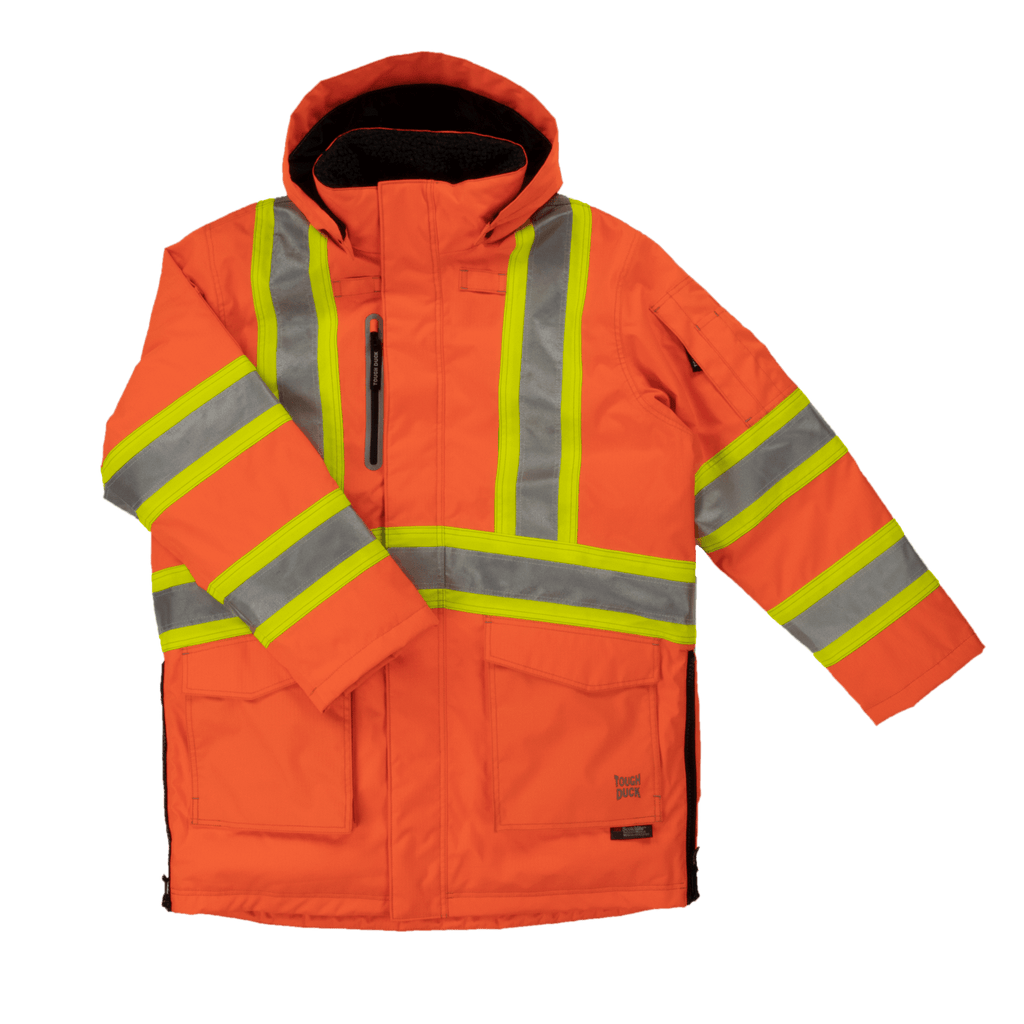 Orange work jacket discount