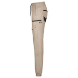 BAD Saviour Cuffed Elastic Waist Work Pants T08- Khaki