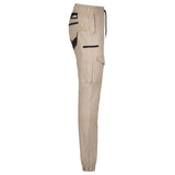 BAD Saviour Cuffed Elastic Waist Work Pants T08- Khaki