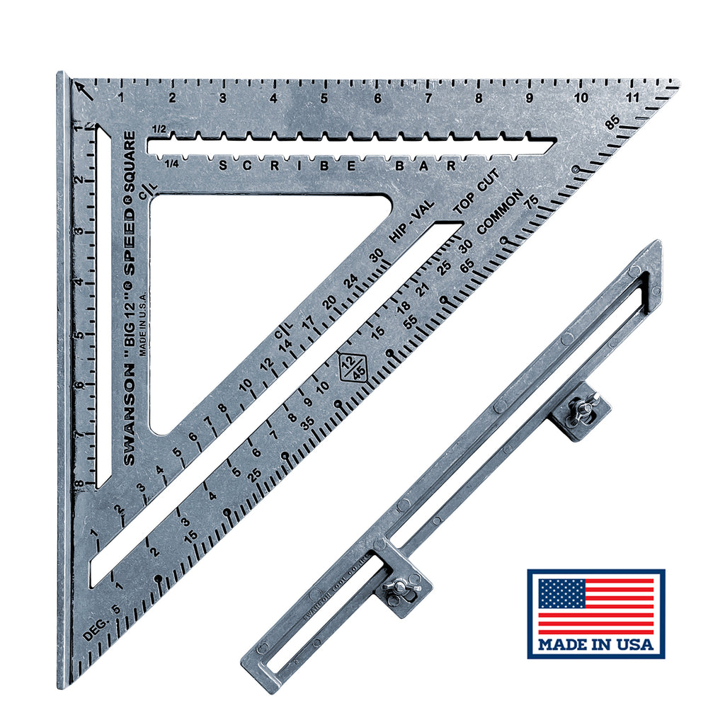 Swanson Tools Équerre THE BIG 12® SPEED® avec barre de mise en page - S0107