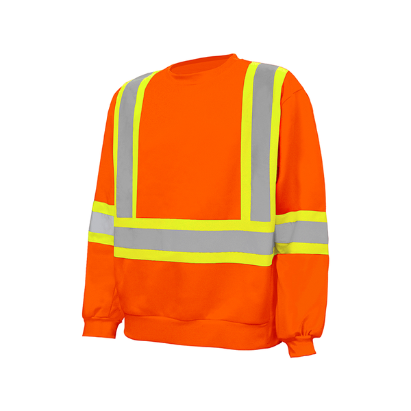 GROUND FORCE HiVis Crewneck Sweatshirt TH1 WORK N WEAR