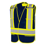 GROUND FORCE Universal 5 Point Tear Away Solid Traffic Safety Vest TV2U