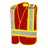 GROUND FORCE Universal 5 Point Tear Away Solid Traffic Safety Vest TV2U