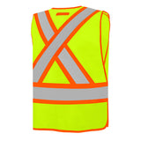 GROUND FORCE Universal 5 Point Tear Away Solid Traffic Safety Vest TV2U