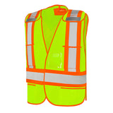 GROUND FORCE Universal 5 Point Tear Away Solid Traffic Safety Vest TV2U