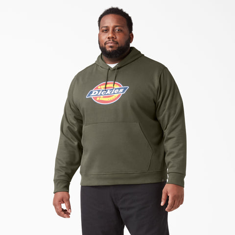 DICKIES Relaxed Fit Logo Fleece Pullover Hoodie TW45 WORK N WEAR