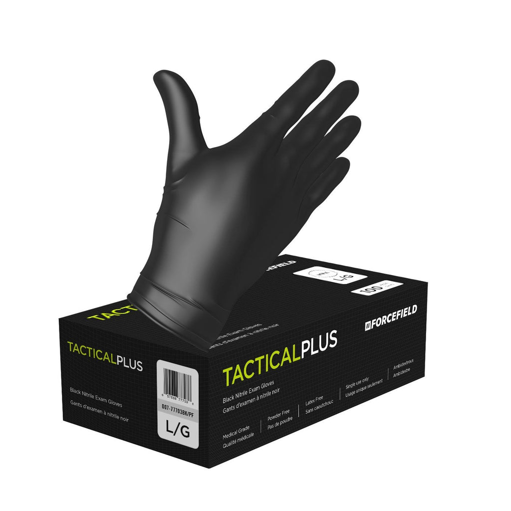 Gants nitrile ambidextres noirs