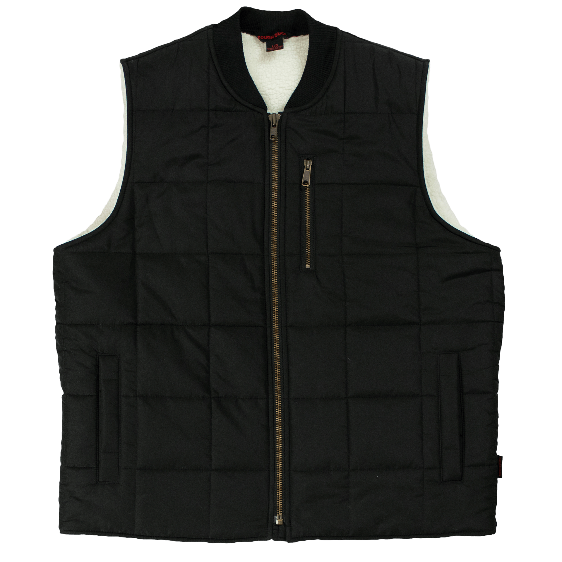 Tough Duck Men's Box Quilted, Sherpa Lined Vest WV01