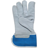 Leather Work Gloves (Blue Cuff)