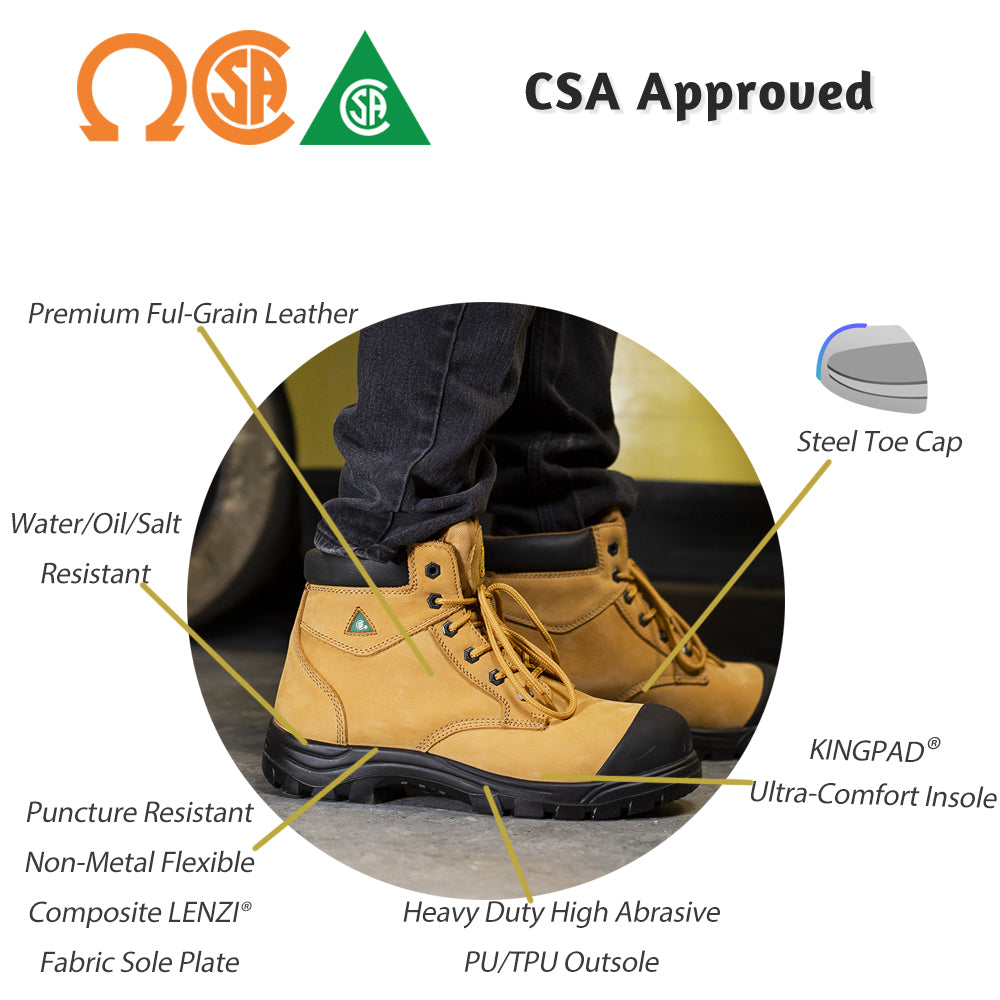 Tiger Safety Women's Hudson 6" CSA Work Boots - 355