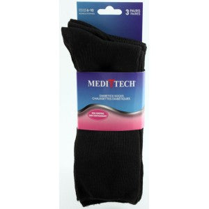 MEDI-TECH Lot de 2 paires de chaussettes pour diabétiques pour femme