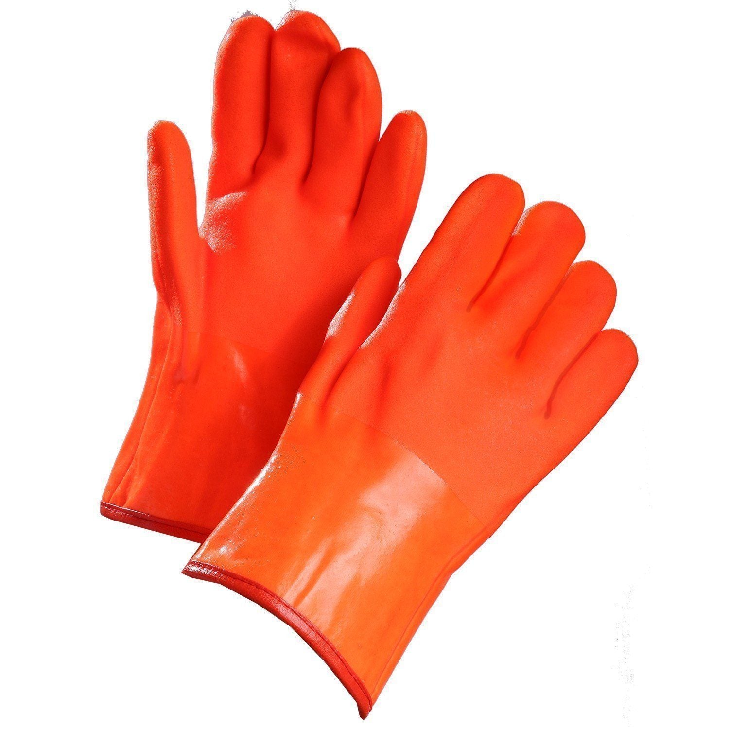 Chemical Resistant Orange PVC Coated, 12" Gauntlet Cuff Glove