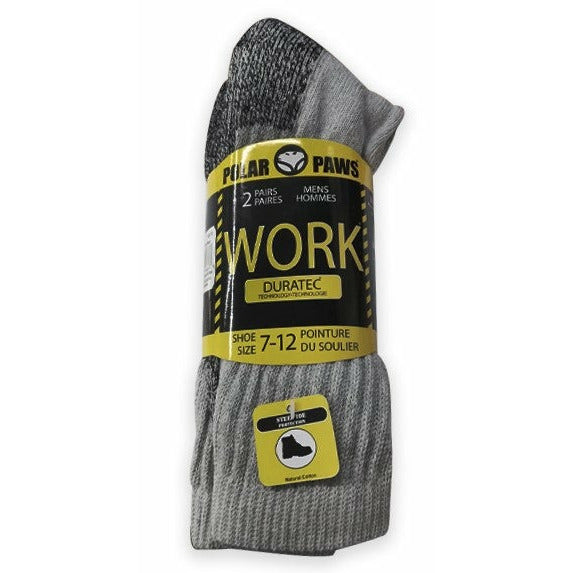 Polar Paws DuraTec Cotton Work Socks 2-Pack