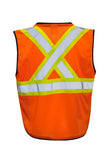FORCEFIELD Hi Vis Traffic Safety Vest with Zipper Front, Tricot Polyester - 022-TV18