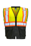 FORCEFIELD Hi Vis Traffic Safety Vest with Zipper Front, Tricot Polyester - 022-TV18