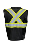 FORCEFIELD Hi Vis Traffic Safety Vest with Zipper Front, Tricot Polyester - 022-TV18