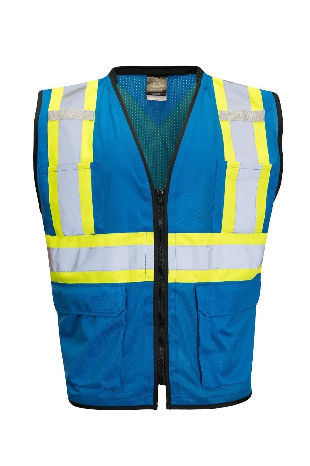 Forcefield Traffic Hi-Vis Vest with Zipper Front, Tricot Polyester 022-TV188