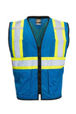 FORCEFIELD Hi Vis Traffic Safety Vest with Zipper Front, Tricot Polyester - 022-TV18