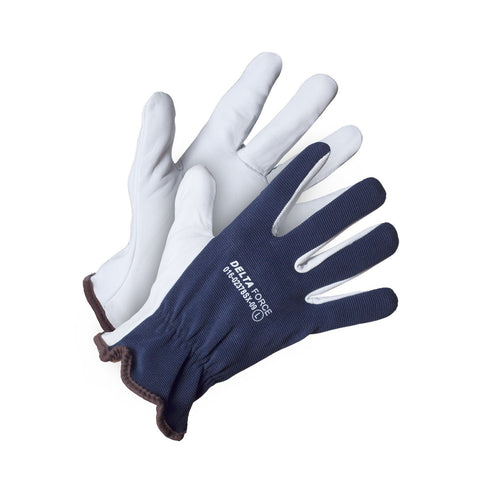 Gants de conducteur Delta Force Spandex Back en peau de chèvre