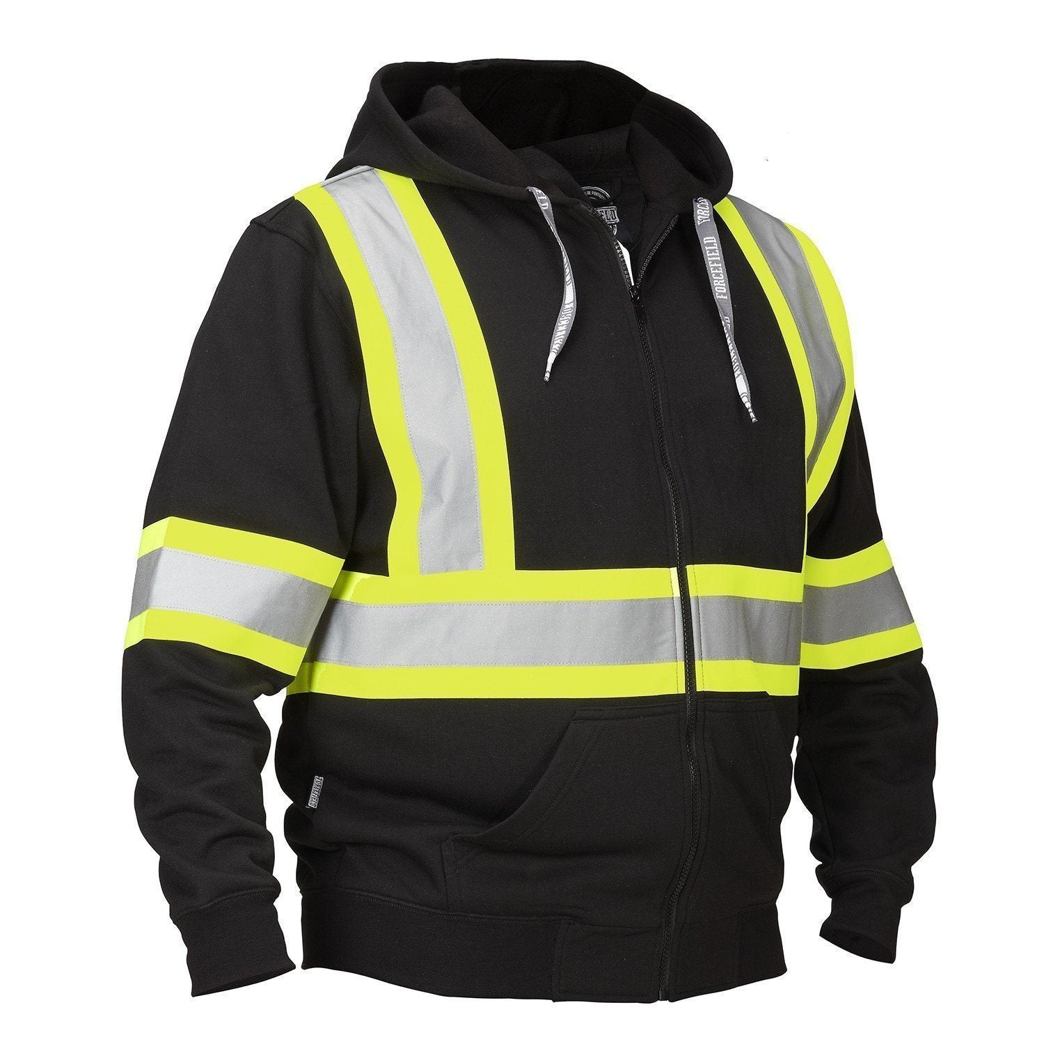 Forcefield Deluxe Hi-Vis Zip-up Hoodie, Attached Hood 024-P834J