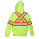 Forcefield Deluxe Hi-Vis Zip-up Hoodie, Attached Hood 024-P834J